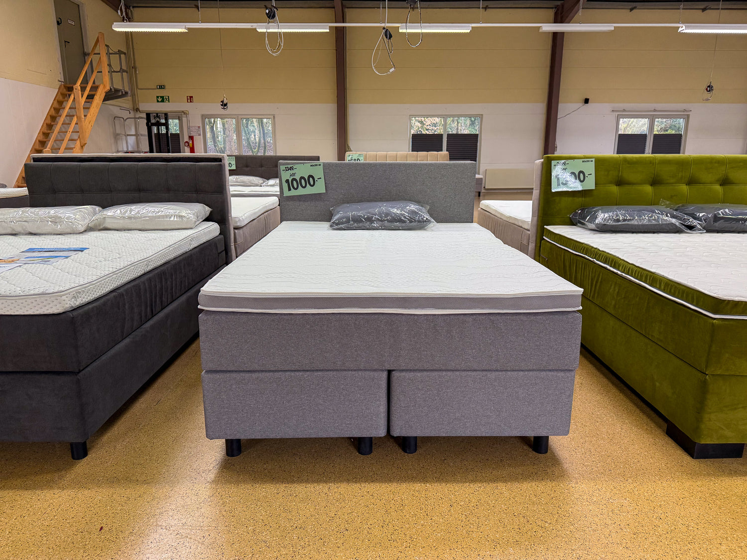 Boxspringbett Pal 5 Teilig - Hellgrau - 140x200 Bett