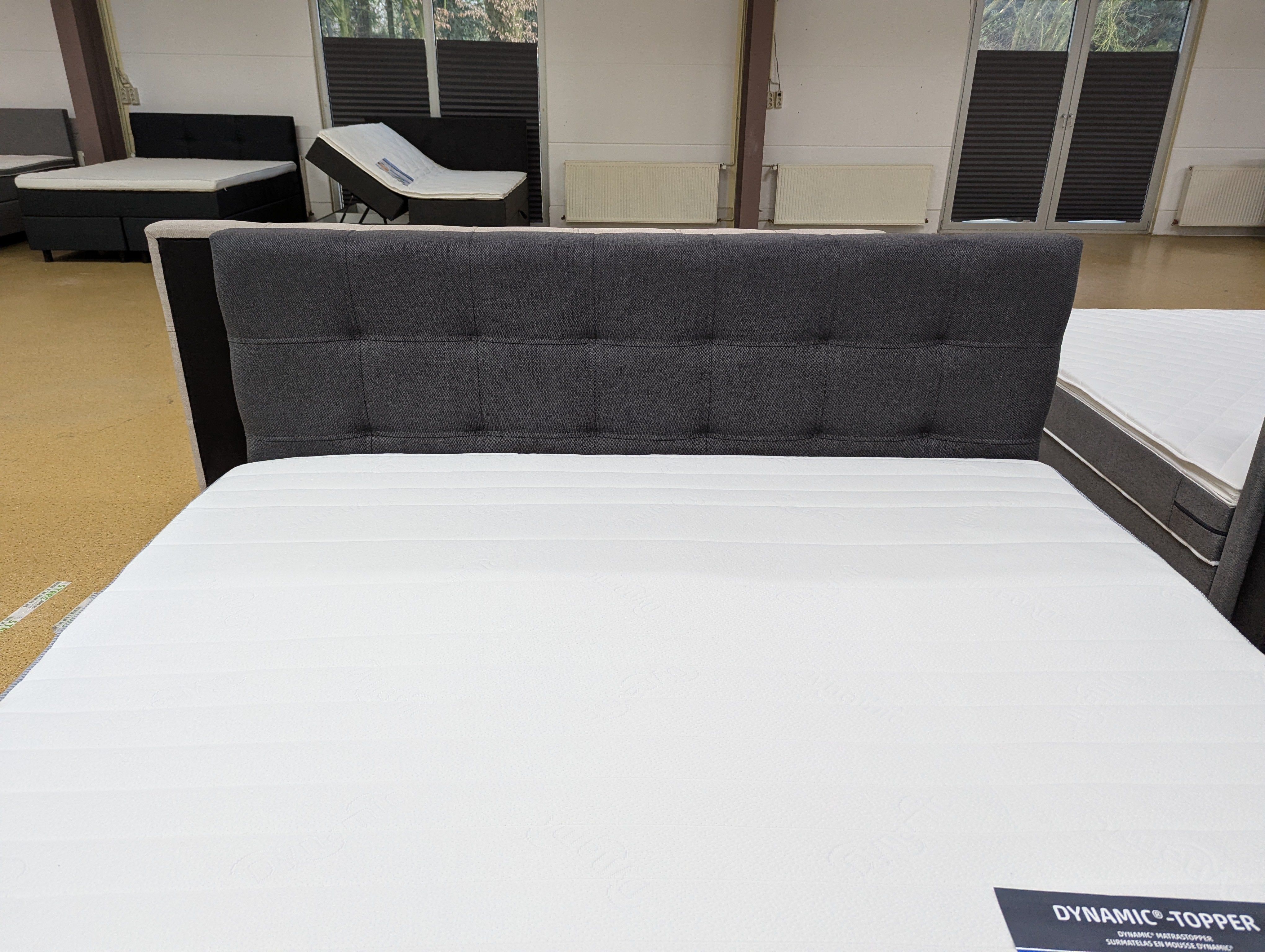 Boxspringbett 180x200 6 Teilig - Grau - Bett