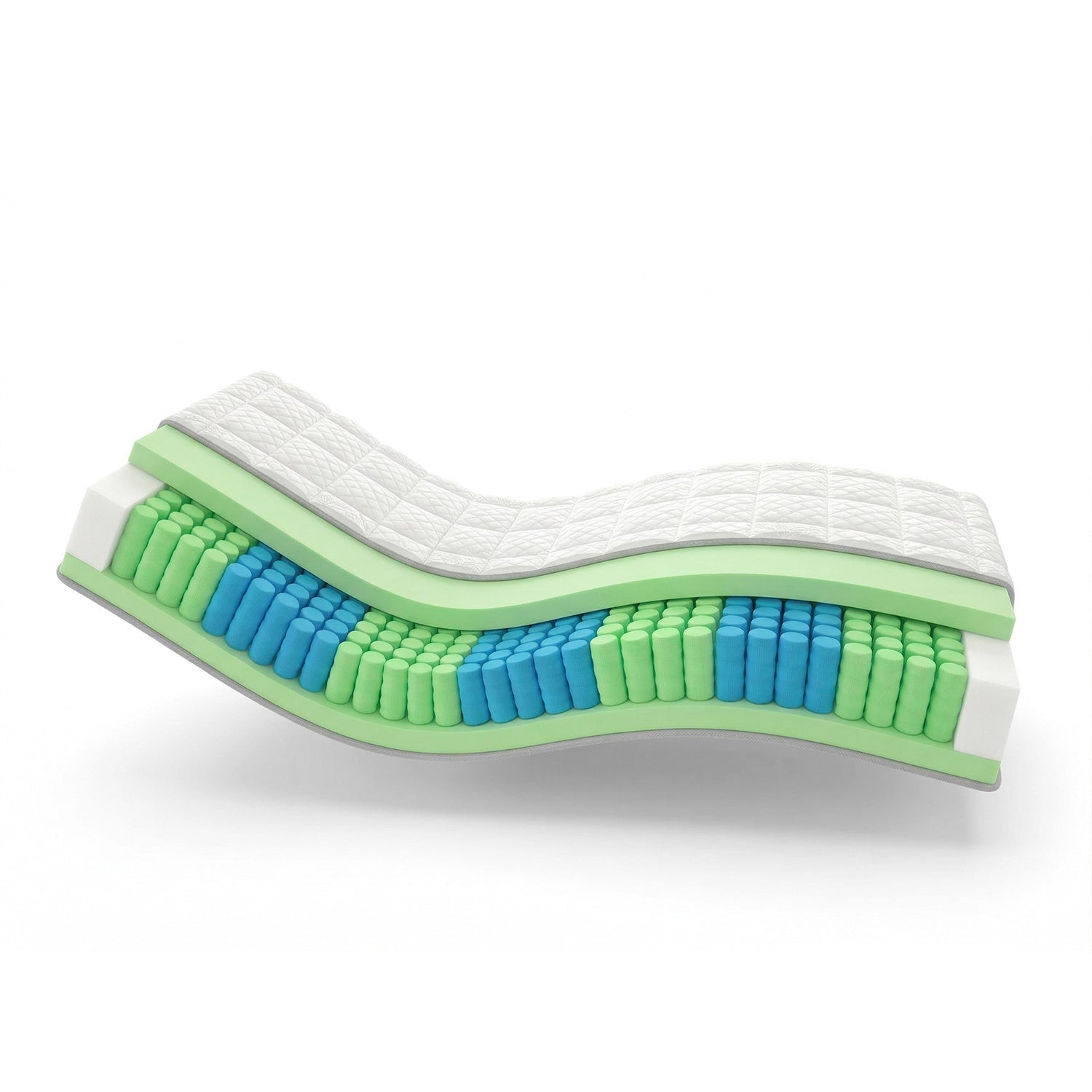Premium Taschenfederkernmatratze mit 7 Zonen und ergonomischer Unterstützung für optimalen Schlafkomfort