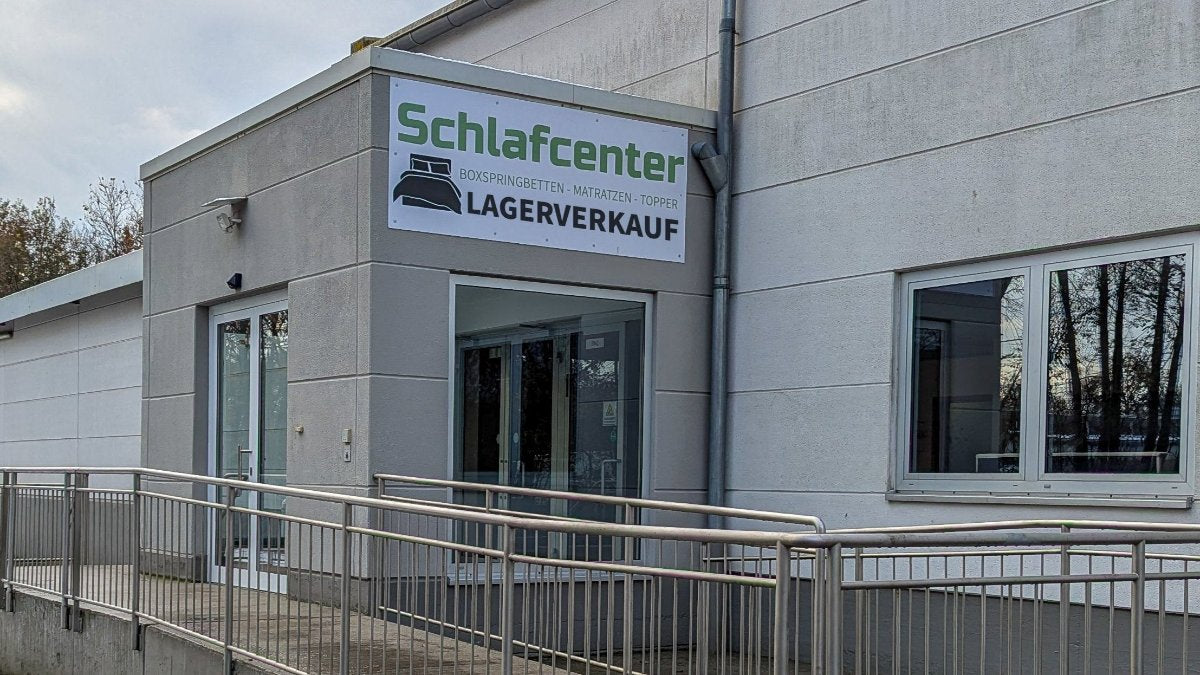 Schlafcenter Eingang Lagerverkauf Ausstellung